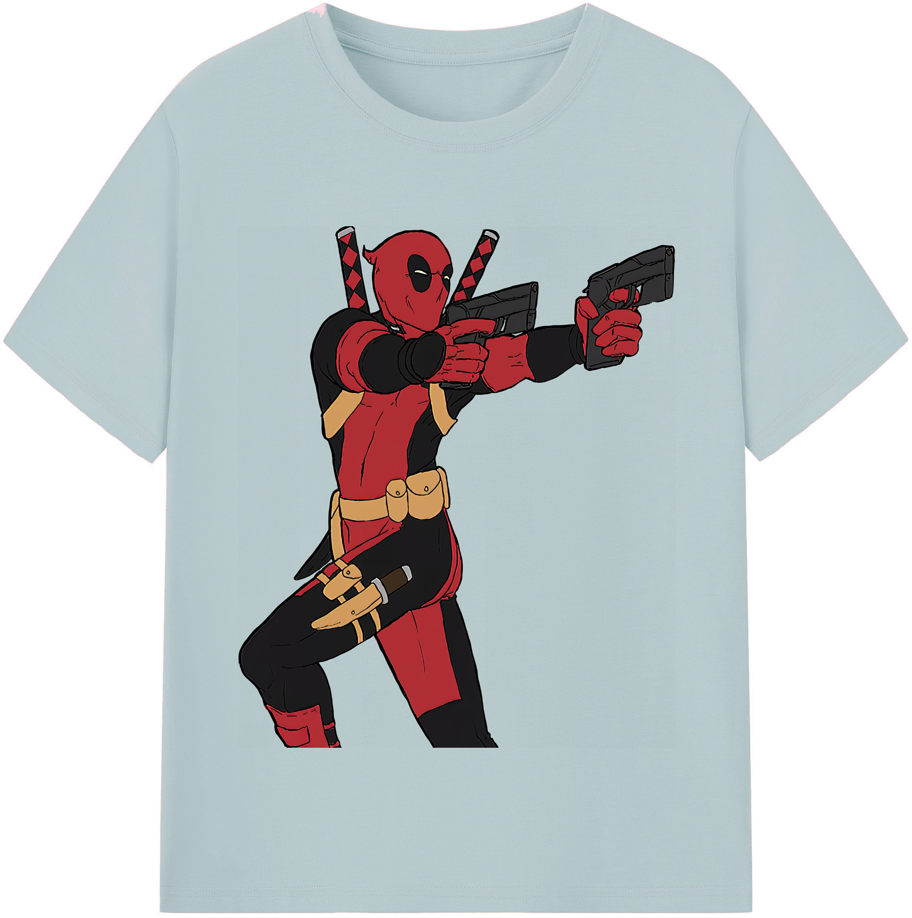 （画像用） Deadpool デッドプール 綿100％半袖Tシャツ（フロントプリント）